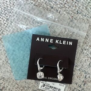 Anne Klein Silver Zirconia Earrings